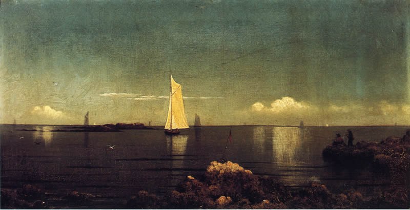 Martin Johnson Heade A Summer Afternoon Boston Harbor